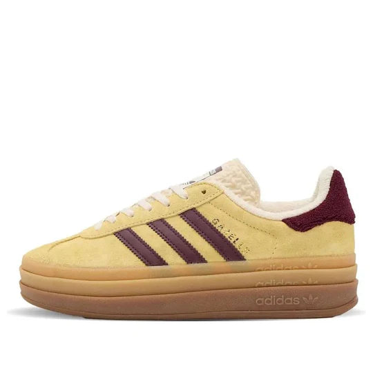 adidas originals Gazelle Bold Platform 'Yellow Burgundy'