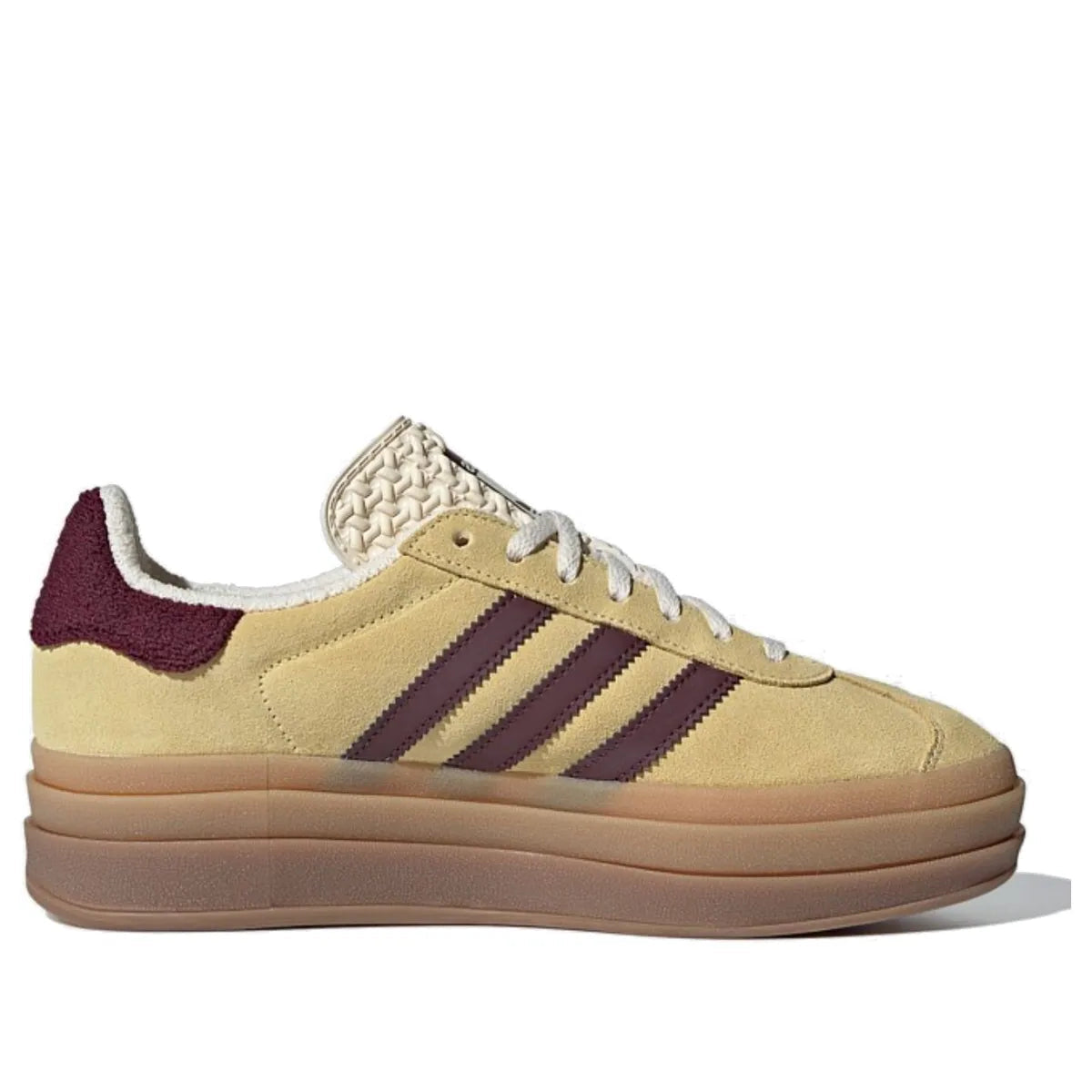 adidas originals Gazelle Bold Platform 'Yellow Burgundy'