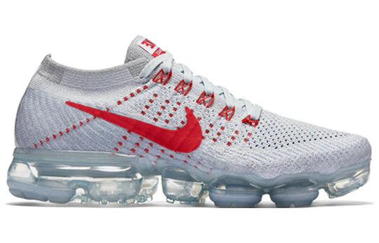 Nike Air VaporMax 'OG' Pure Platinum/University Red-Wolf Grey