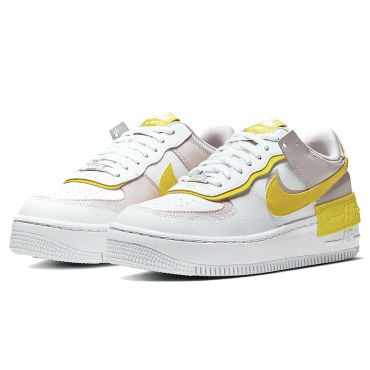 Nike Air Force 1 Shadow 'White Barely Rose Speed Yellow'