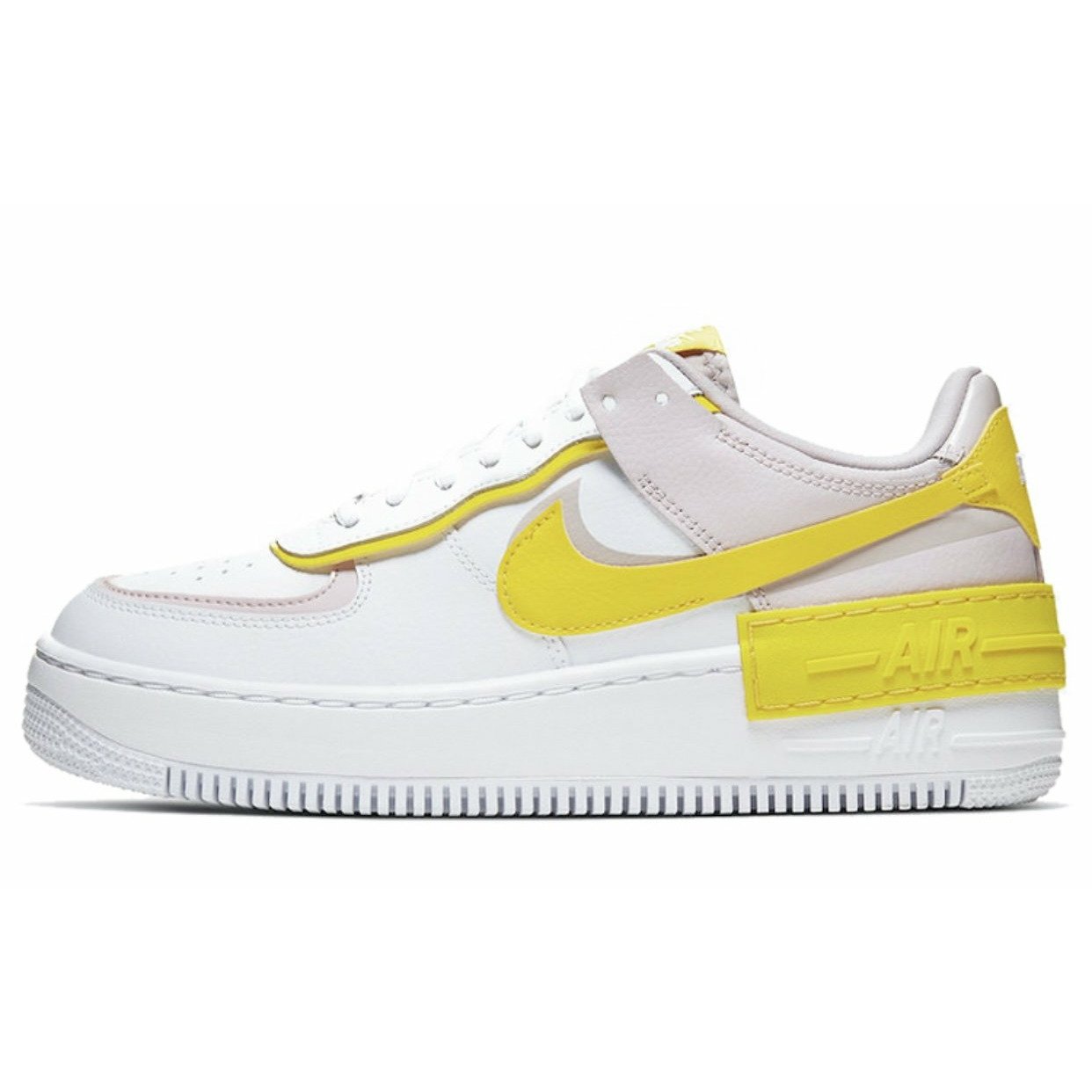 Nike Air Force 1 Shadow 'White Barely Rose Speed Yellow'