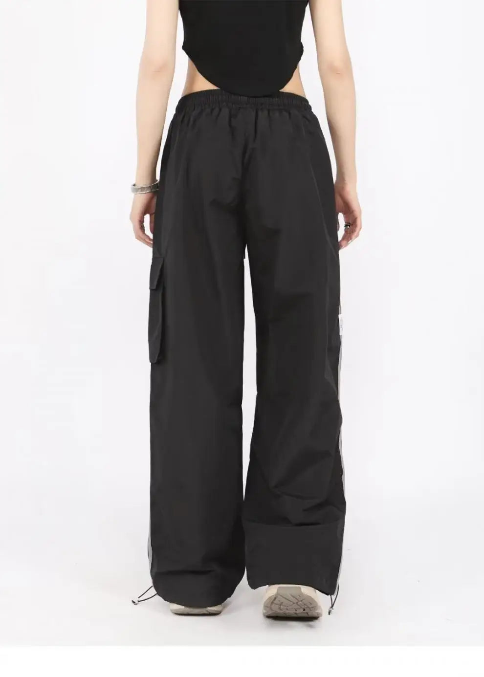 BC Striped Y2K Cargo Baggy Trousers Oversize Jogger Wide Leg Sweatpants