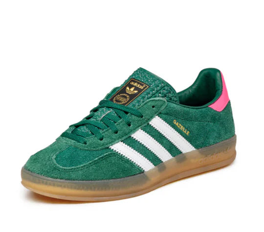adidas Gazelle Indoor Shoes 'Collegiate Green Pink'