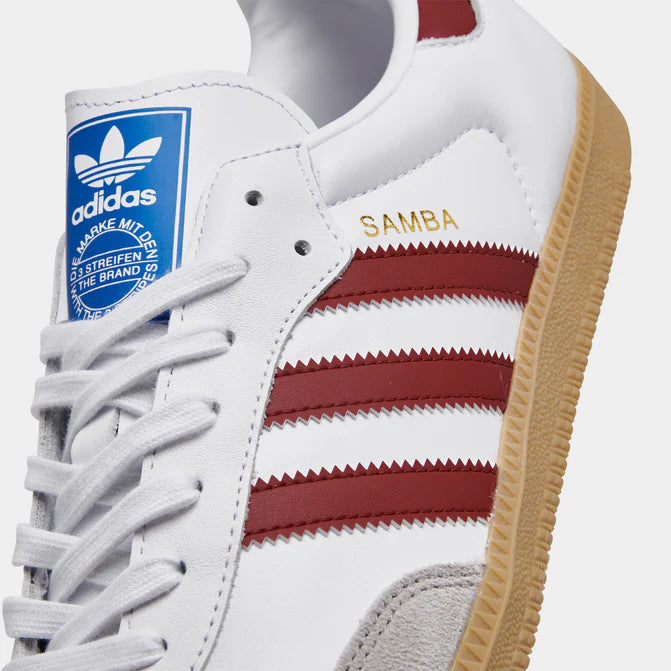 adidas originals Samba OG 'White Burgundy Gum'