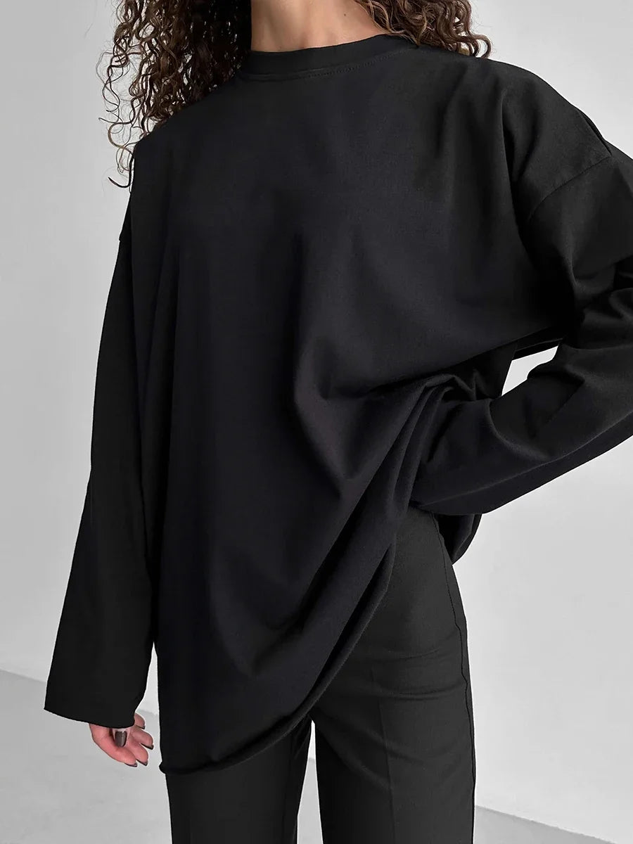 BC  Cotton Long Sleeve Loose Tops Shirts