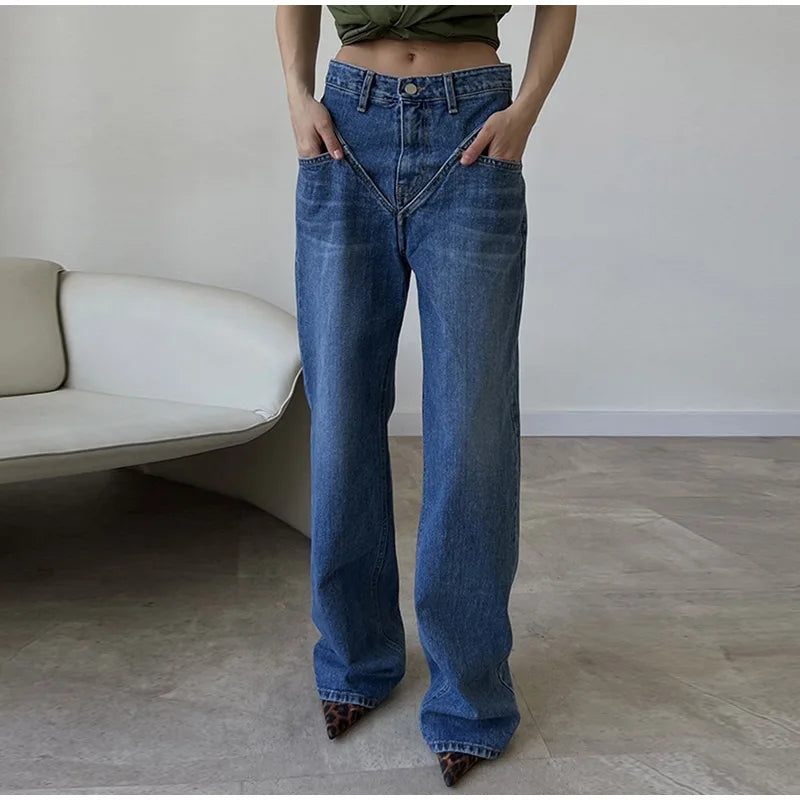 BC Vintage Y2k Harajuku Denim Pant Trousers Aesthetic