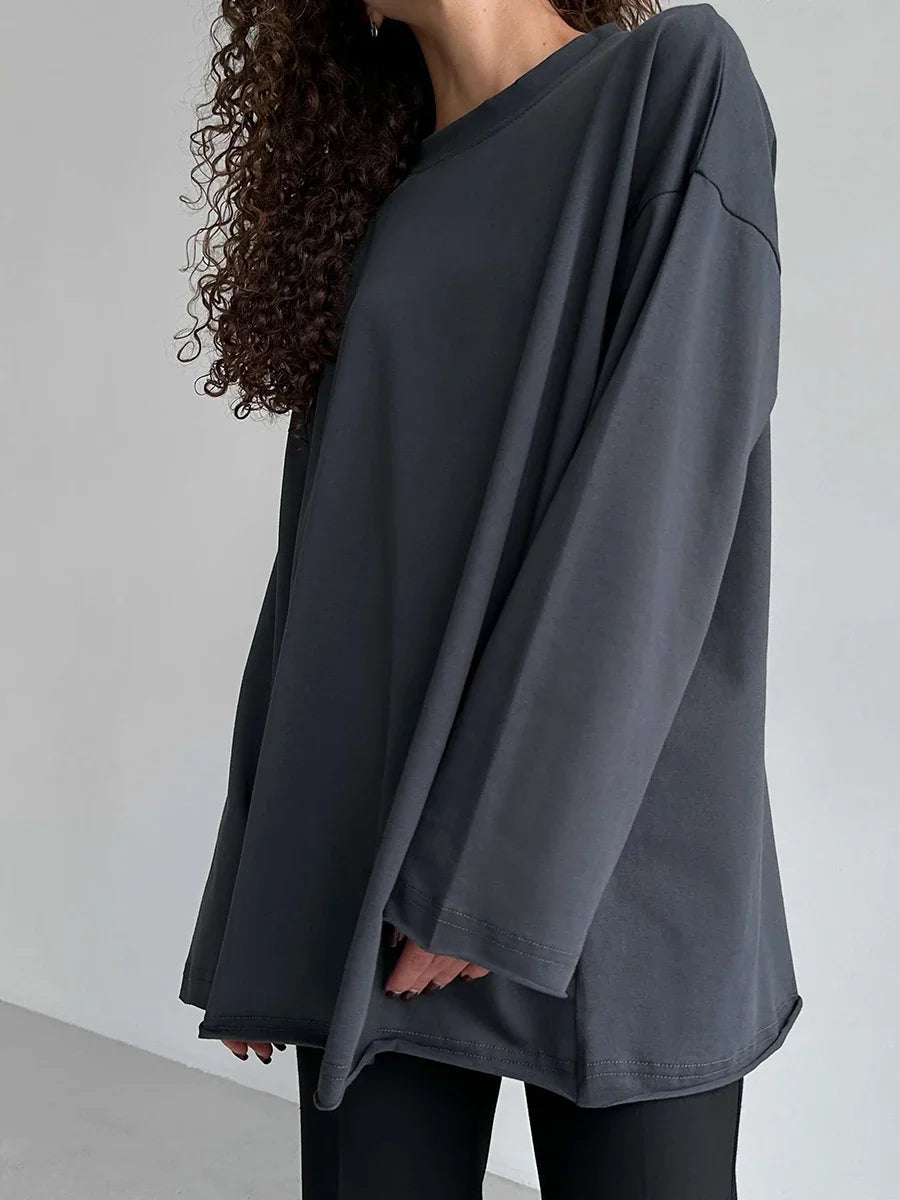 BC  Cotton Long Sleeve Loose Tops Shirts