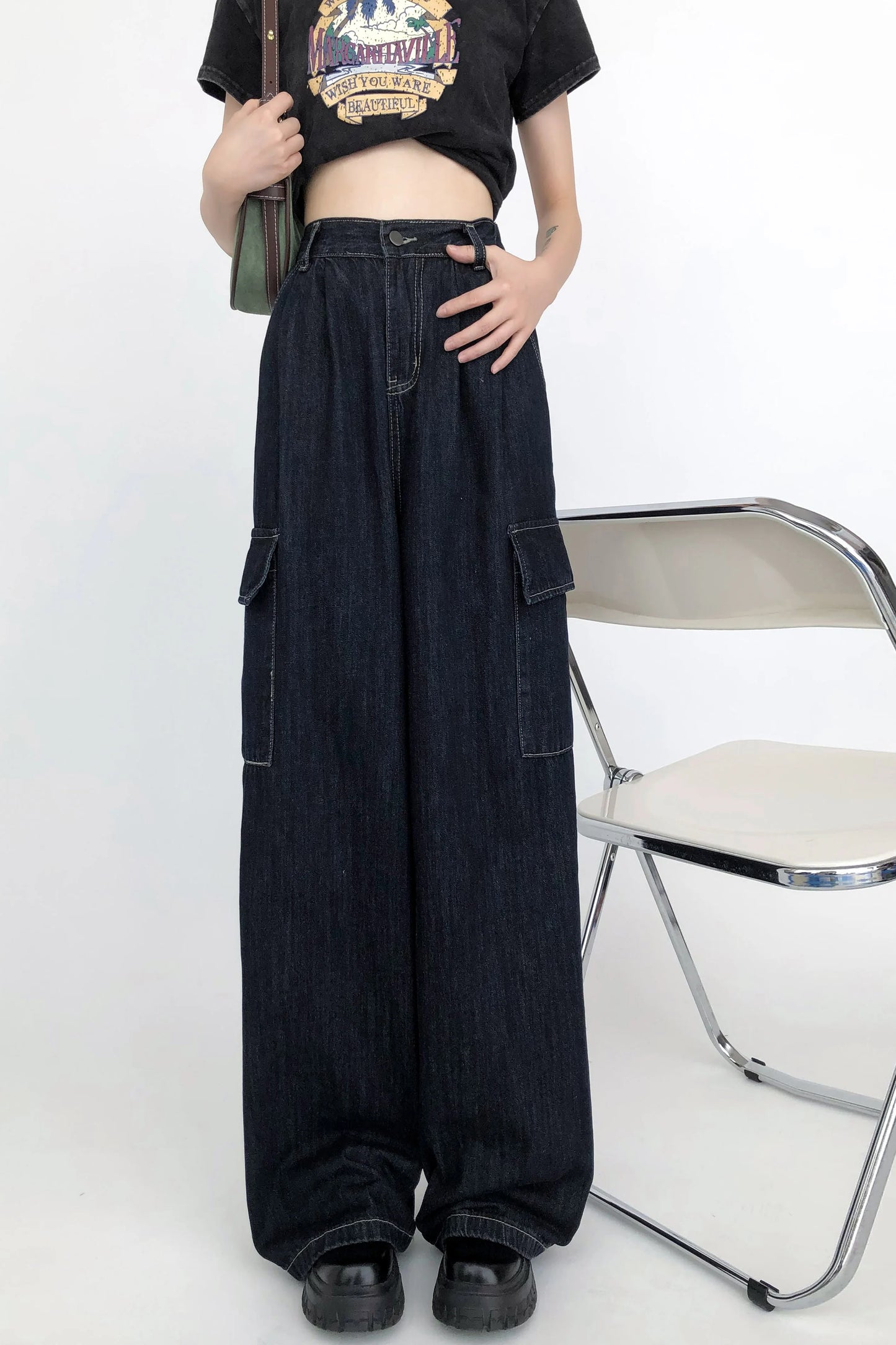 Y2K BG Cargo Baggy Oversize Casual Wide Leg Vintage Demin