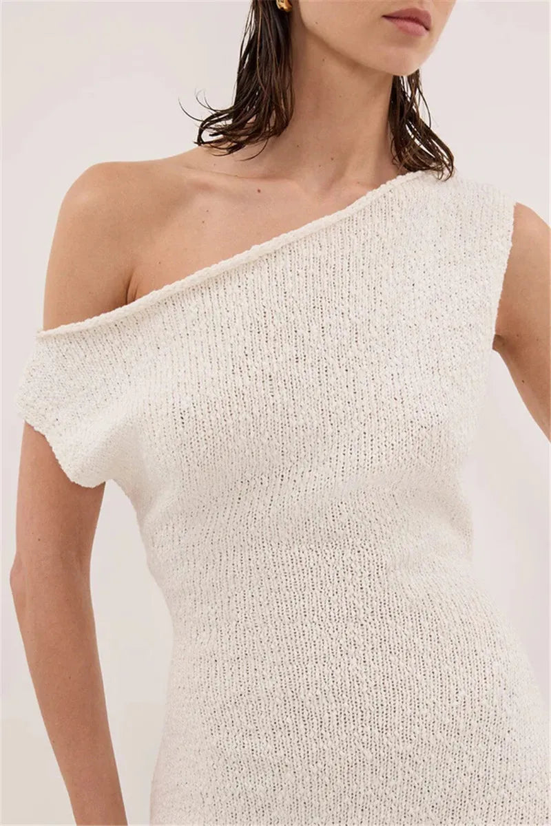 Nova Off Shoulder Mini Knitted Dress