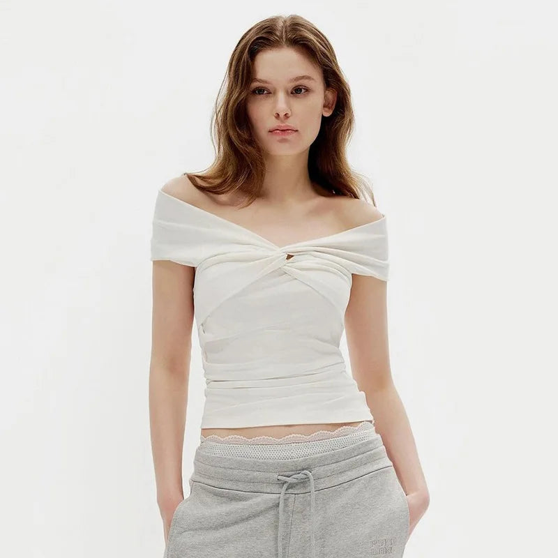 Faith Twisted Shoulder Full Top