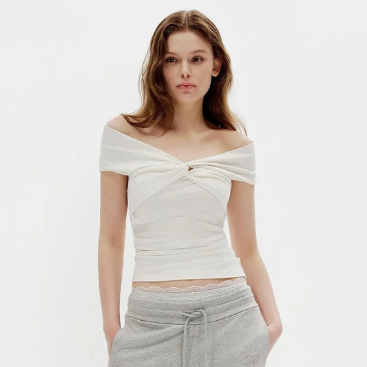 Faith Twisted Shoulder Full Top