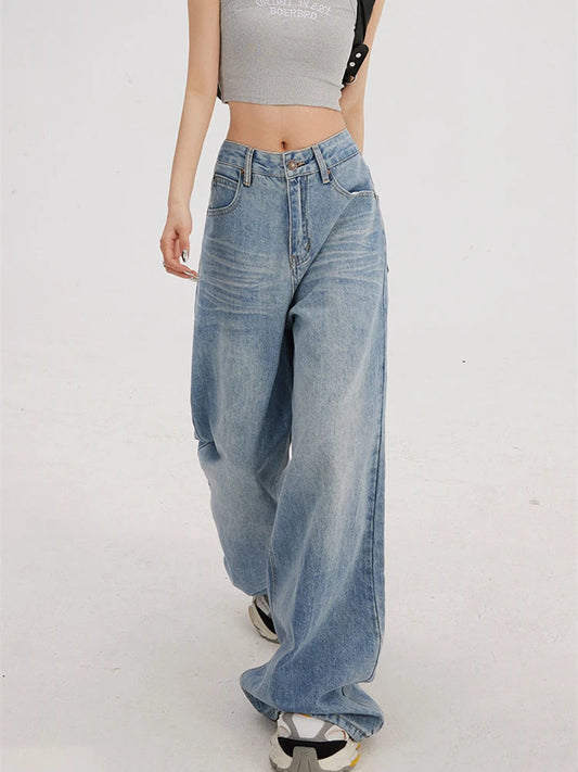 Tyi Y2K High Waisted  Vintage Baggy Denim Pants