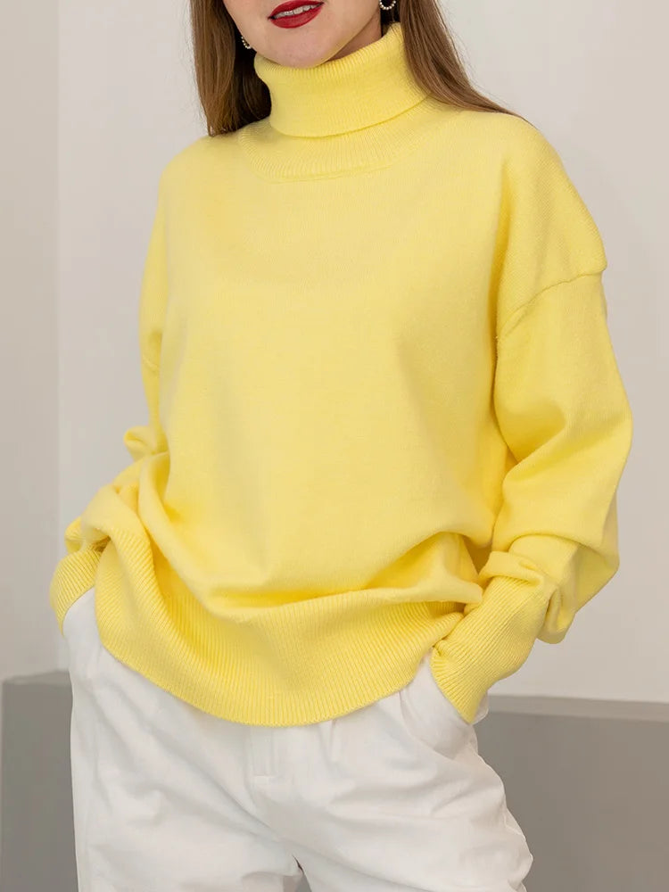 Titi Turtleneck Sweater Pullovers Oversize Sweater