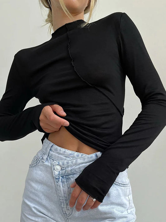 Turtleneck Y2K  Long Sleeve