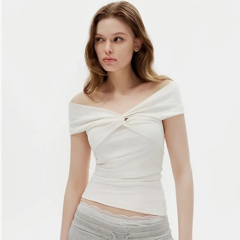 Faith Twisted Shoulder Full Top