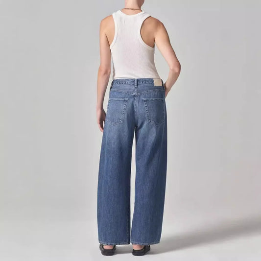 BC CasualLoose-Fit Wide-Leg Pullstring Jeans