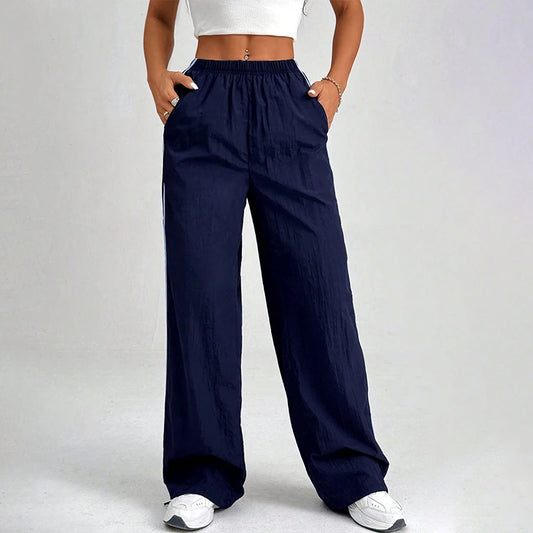 BC Cargo Striped Trousers Versatile Pants