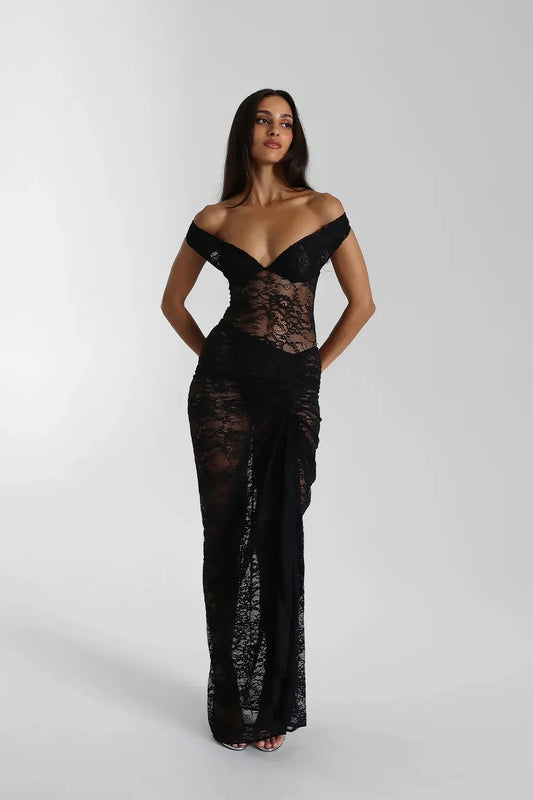 Ty Lace Deep V Sleeveless Dress