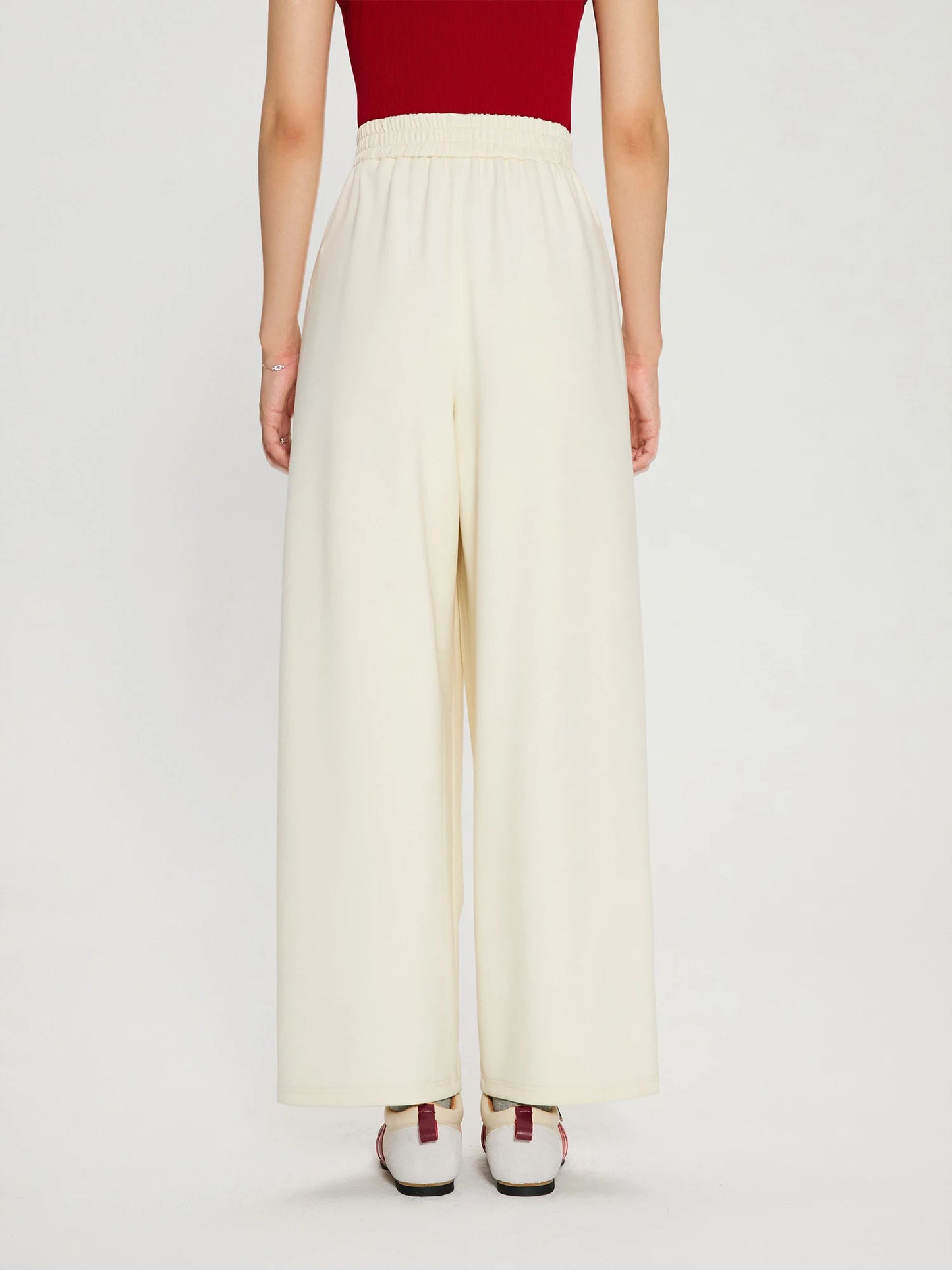 BC Long Trousers Elastic Waist Straight Pants