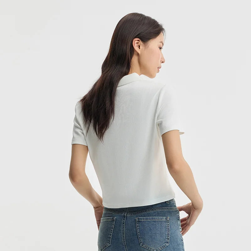 BG Steph Polo Shirt Women Short Embroidered Letters