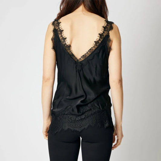 Tami Lace V-Neck Sleeveless Loose Top