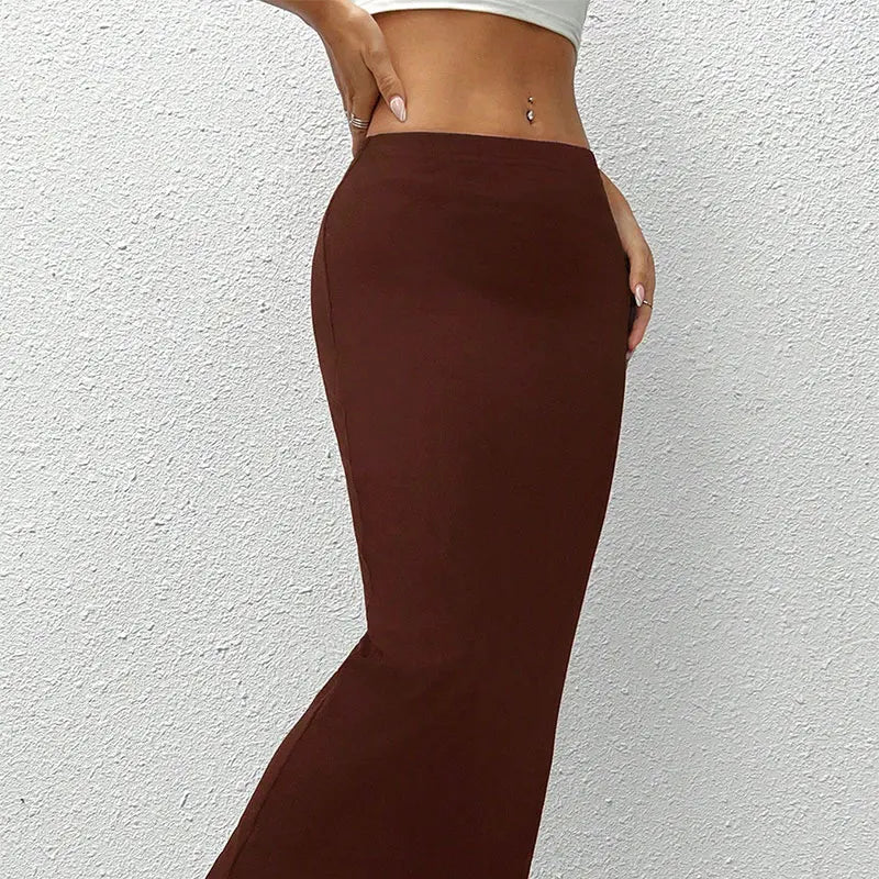 Versatile Skirt Straight Simple Knitted Skirt