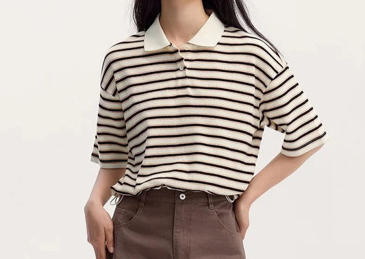 BC Polo Short-Length Loose-Fit Vintage Top