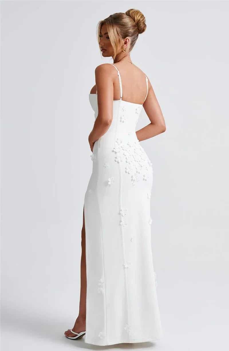 BC Maxi Dress  Off-shoulder Backless Thigh High Split