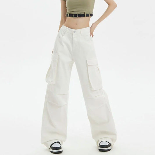 Cargo Straight Pocket Baggy Wide Leg Pants