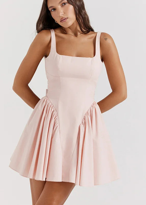 Aura Elegant Sleeveless Backless Bow Mini