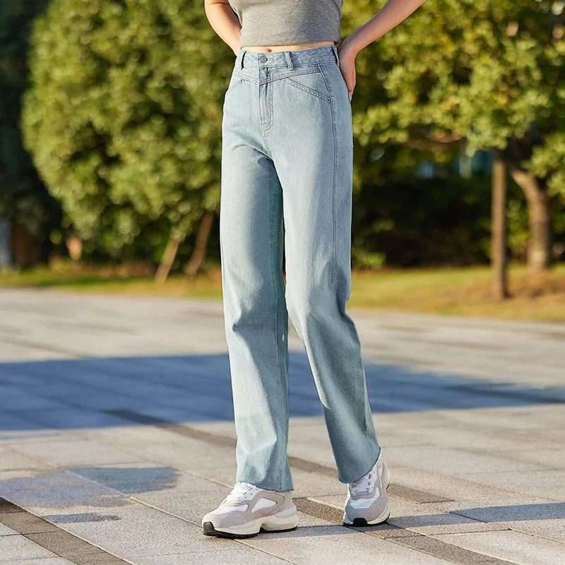 Sassy Raw Edge Straight Pants