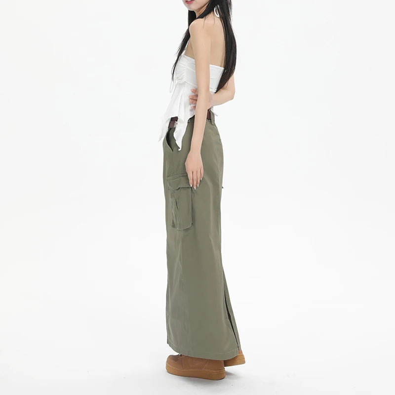 Lu Mid Length High Waist Long Pocket Skirt
