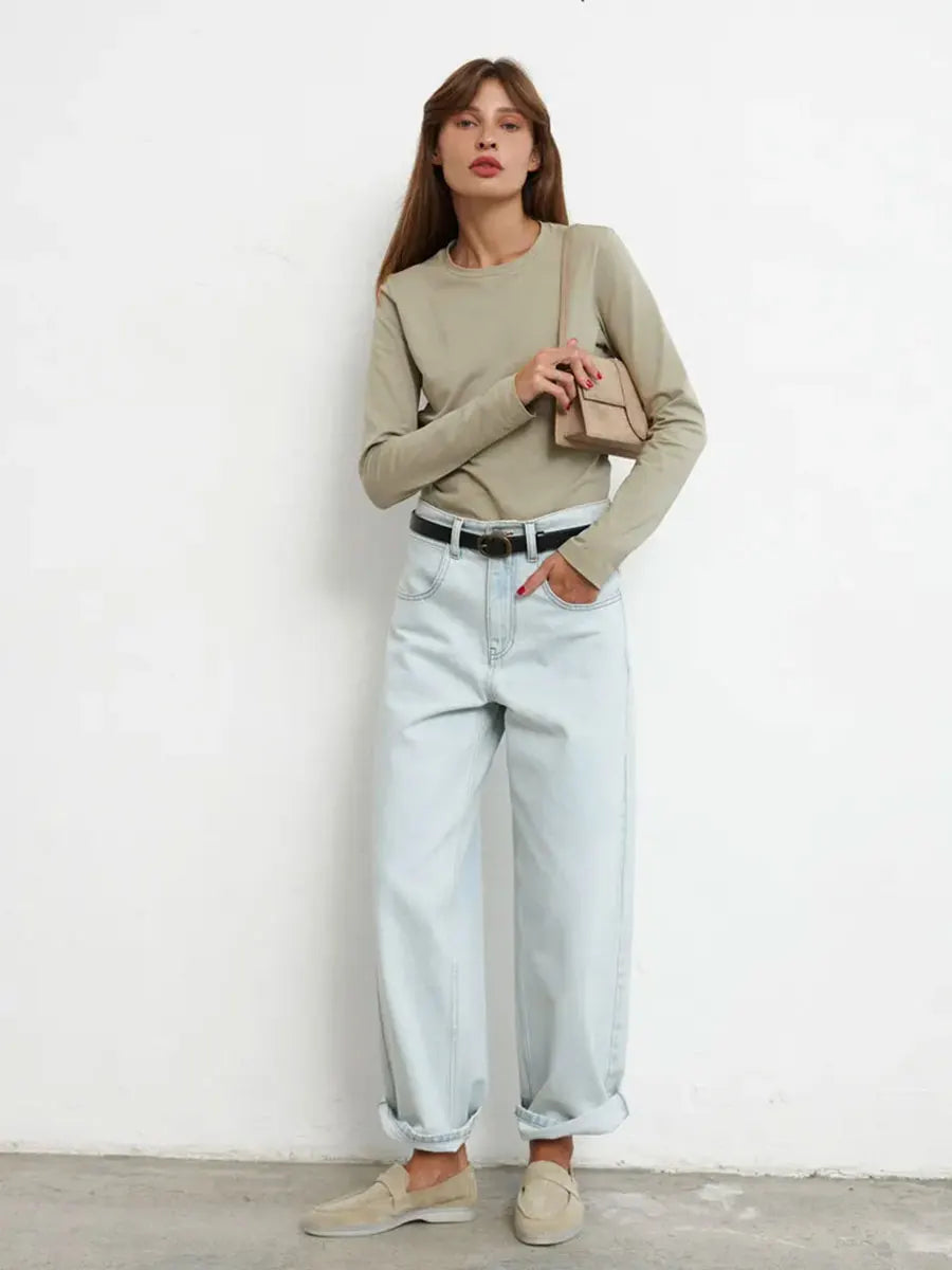 BC CottonLong Sleeve Loose Tops Shirts Oversized T Shirt