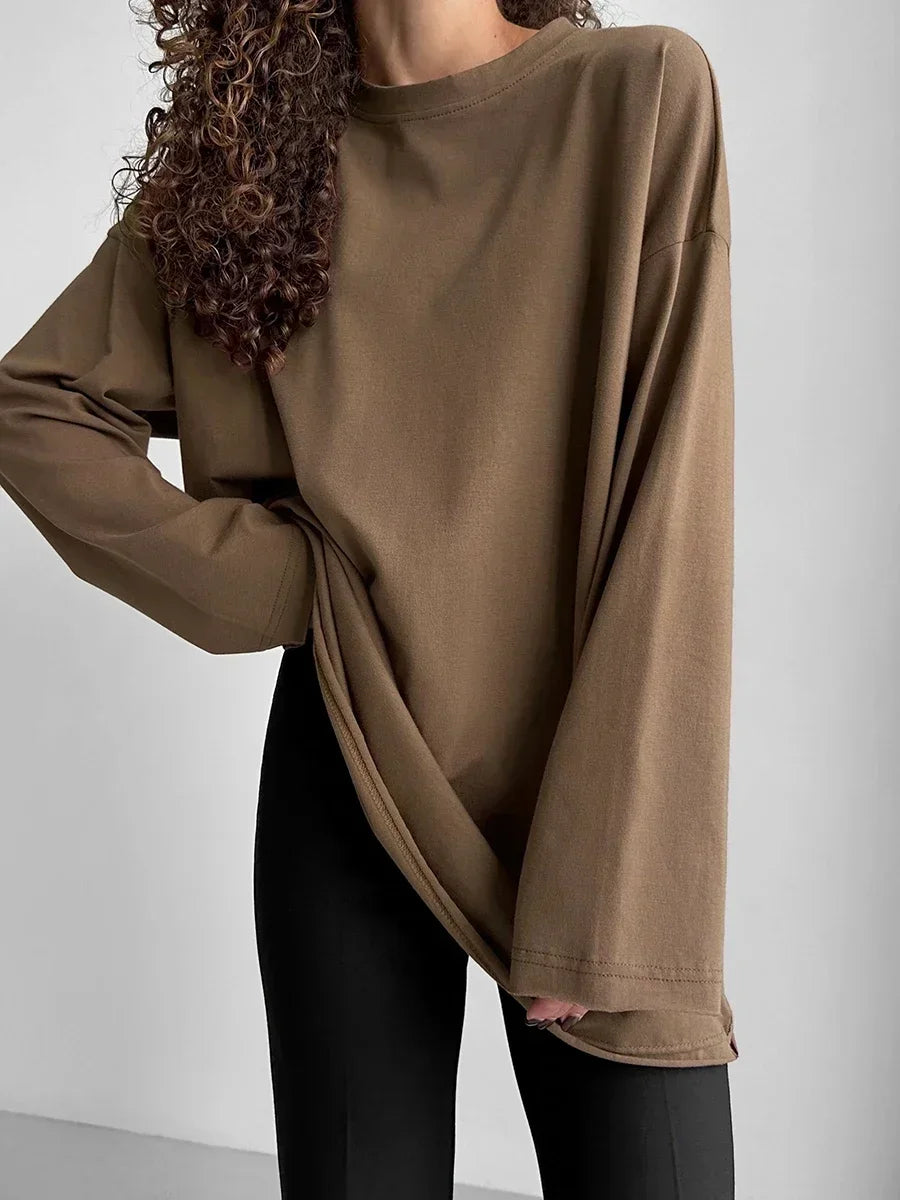 BC  Cotton Long Sleeve Loose Tops Shirts
