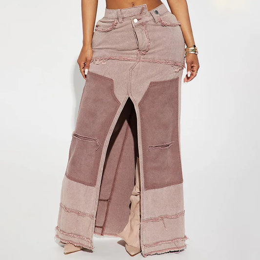 Sania Irregular High Waist Baggy Skirt