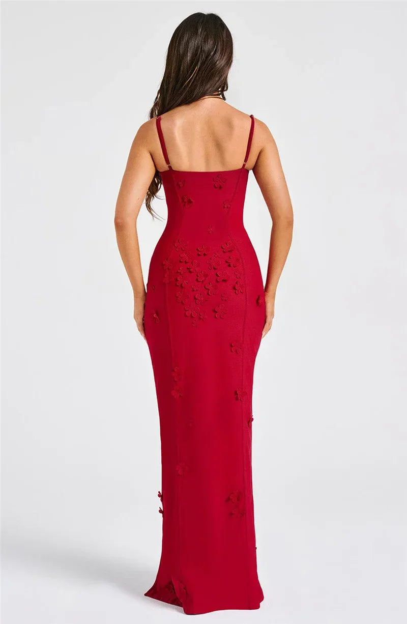 BC Maxi Dress  Off-shoulder Backless Thigh High Split