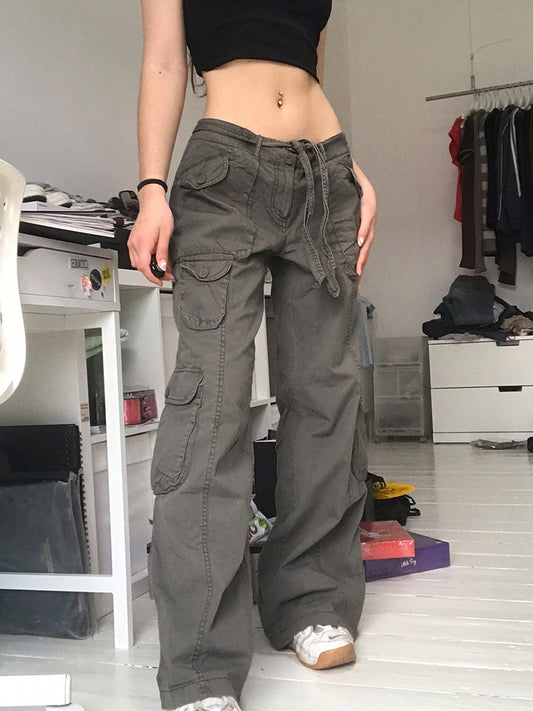 Boyfriend Cargo Pants With Y2K Pockets