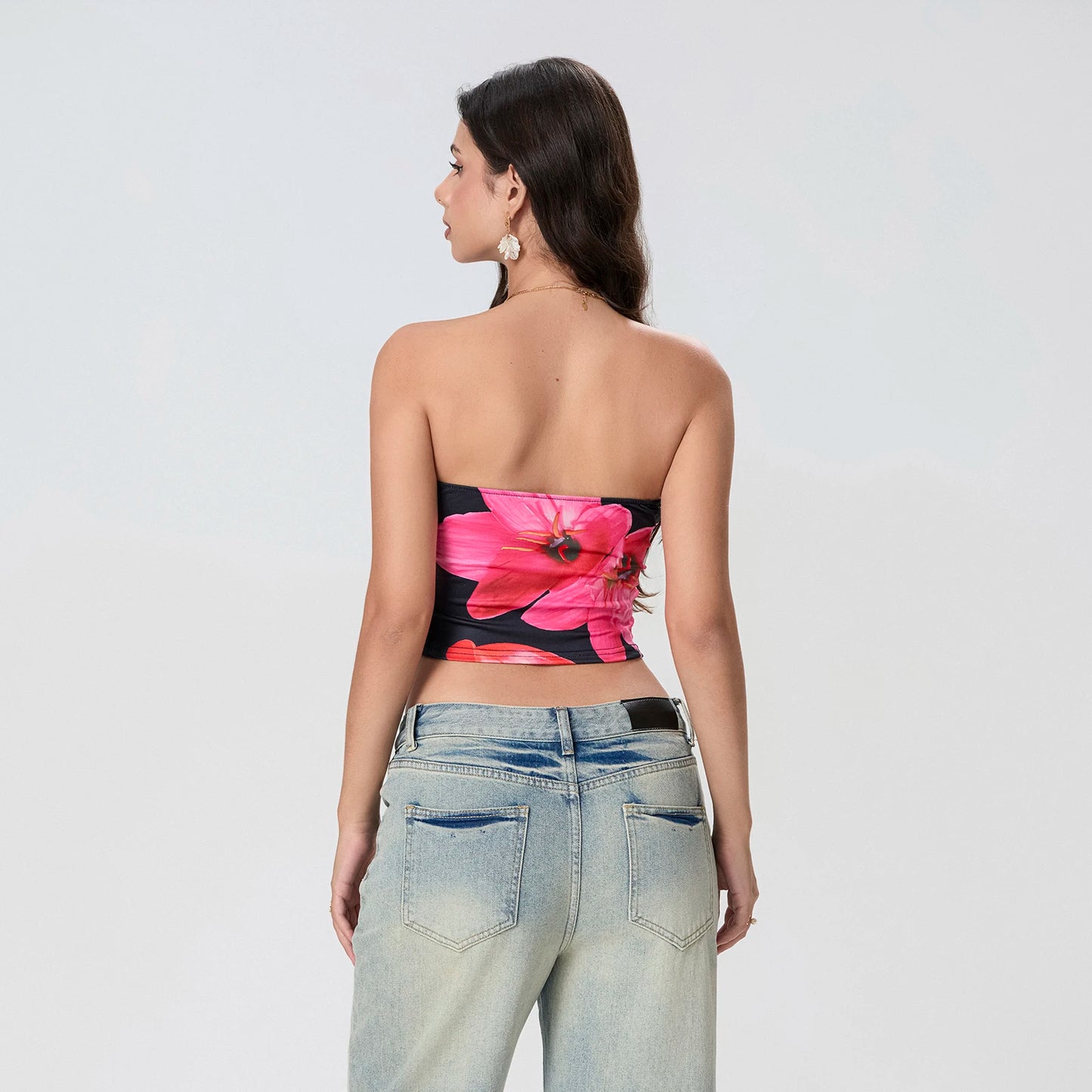 Molly Flower Print Tube Tops