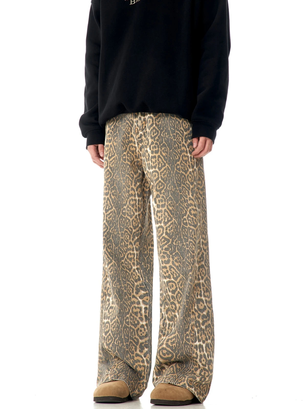 BG Tan Leopard Denim Pants