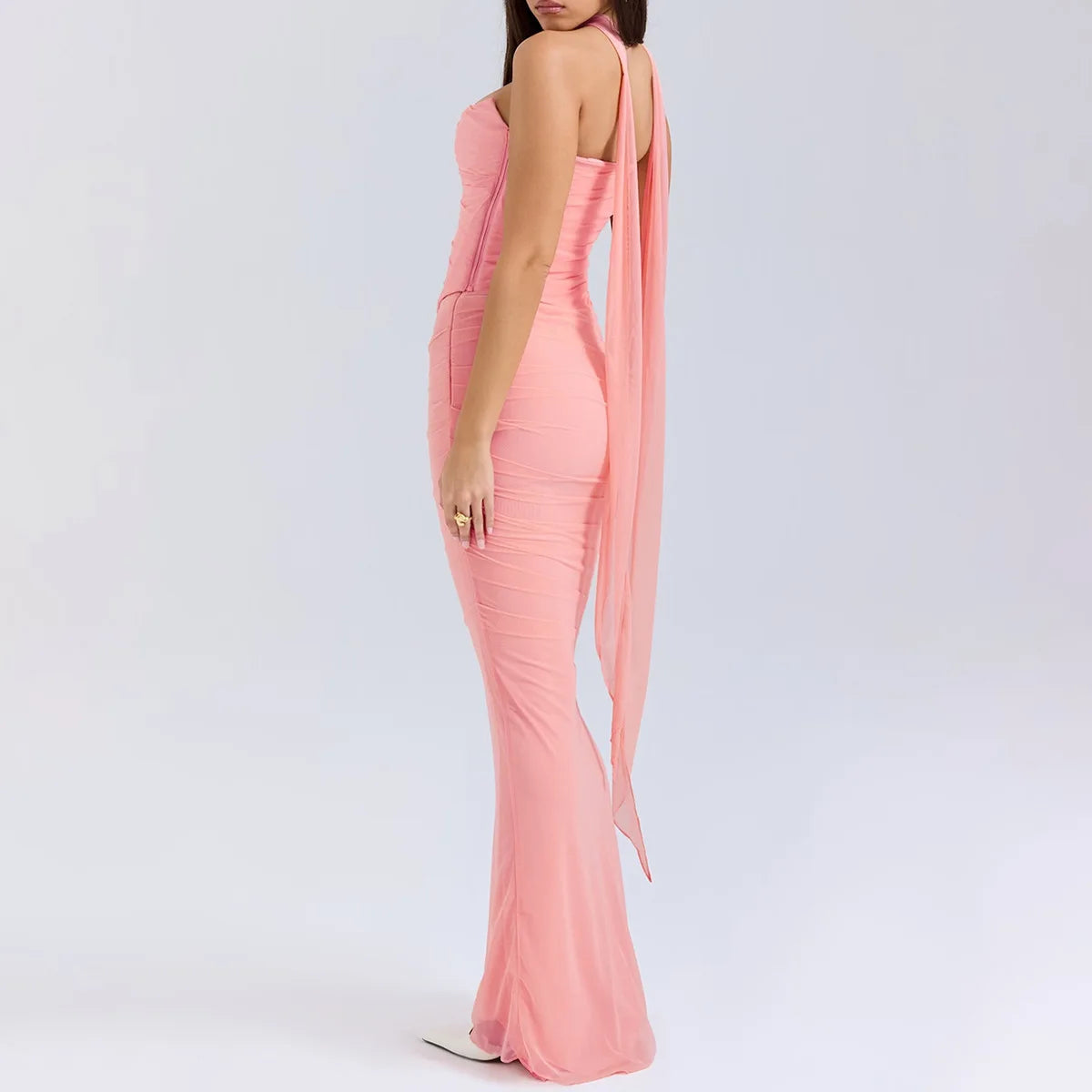 Suninheart Elegant 2 Pieces Dress Set with Scarf
