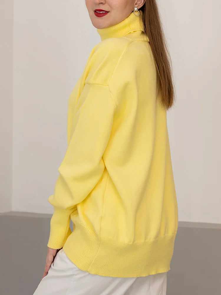 Titi Turtleneck Sweater Pullovers Oversize Sweater