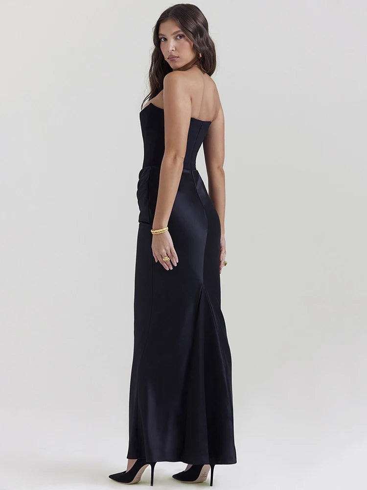 Sam Strapless BC Off-shoulder Sleeveless Backless Long Dress