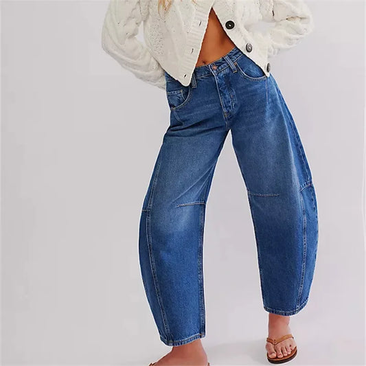 GB Casual Baggy Wide Leg Y2k Boyfriend Denim