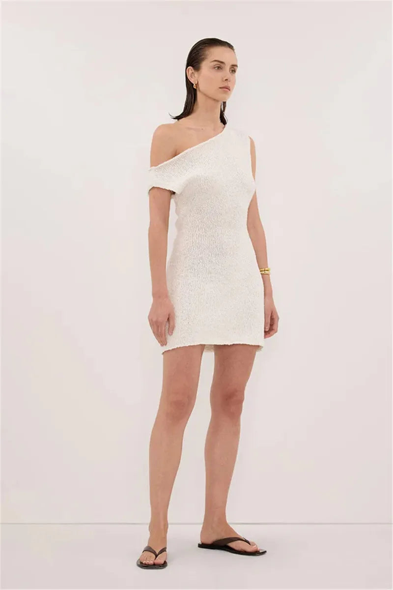 Nova Off Shoulder Mini Knitted Dress