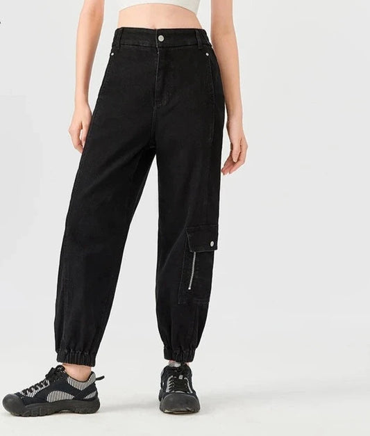 Retro Denim High Street Trousers