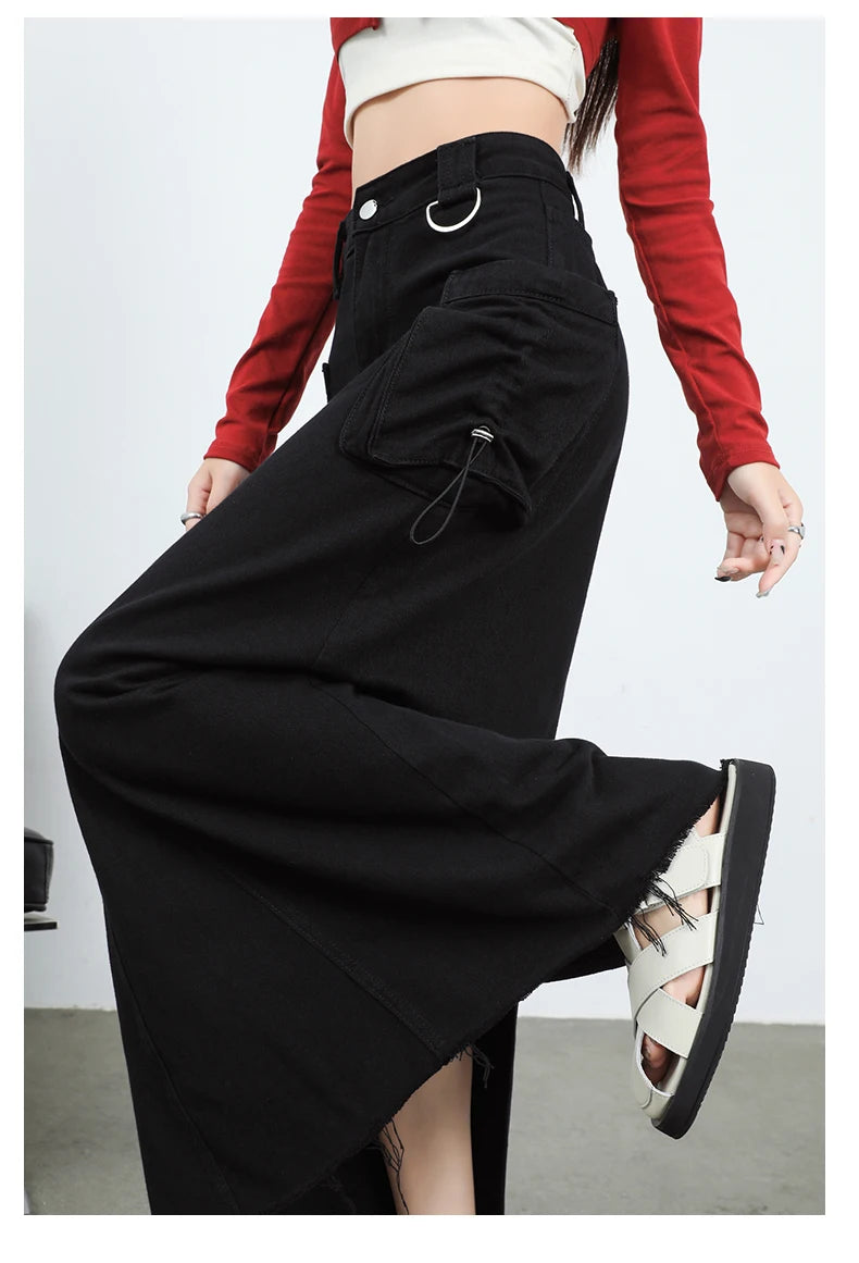 Lae Cargo Vintage Long Skirt With Pockets