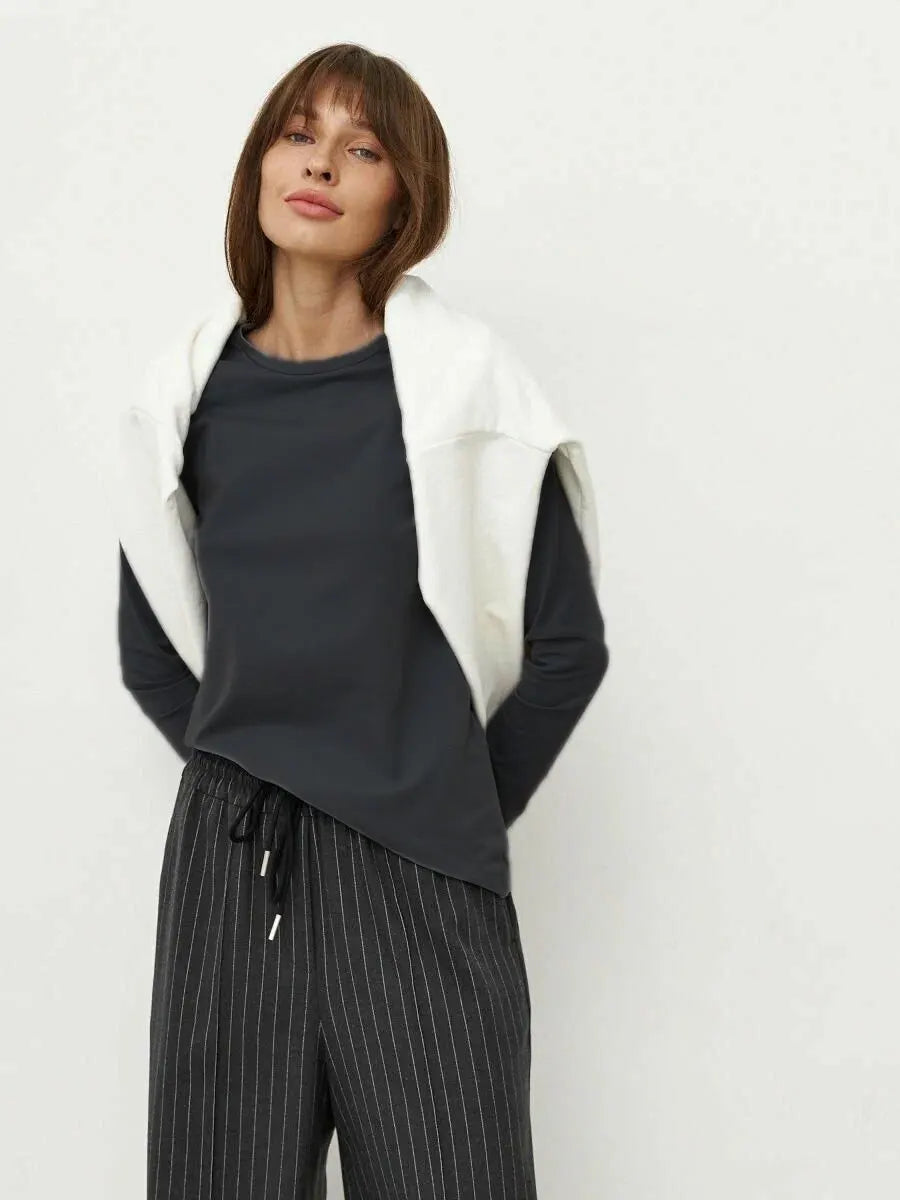 BC CottonLong Sleeve Loose Tops Shirts Oversized T Shirt