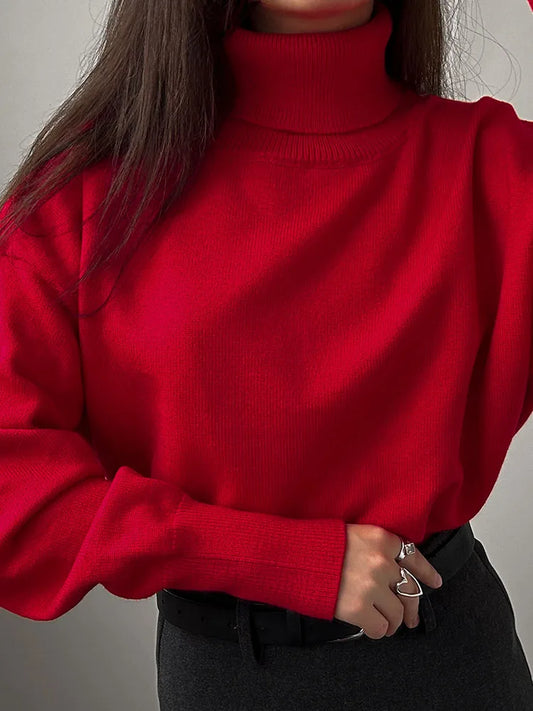 Titi Turtleneck Sweater Pullovers Oversize Sweater