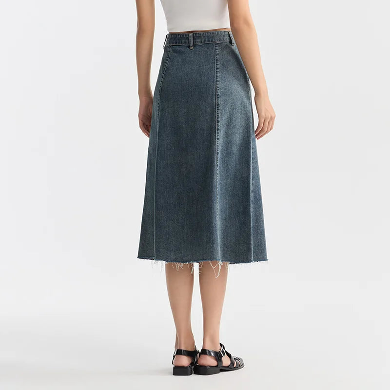 Y2K Denim A-Line Retro Versatile Long Skirt