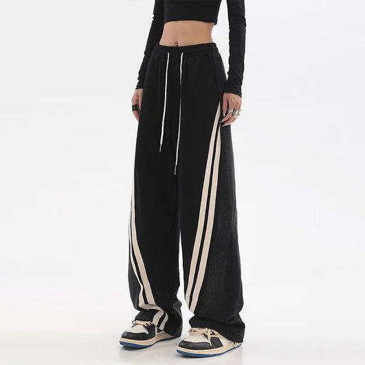 Y2k High Waist Straight Cropped Pants